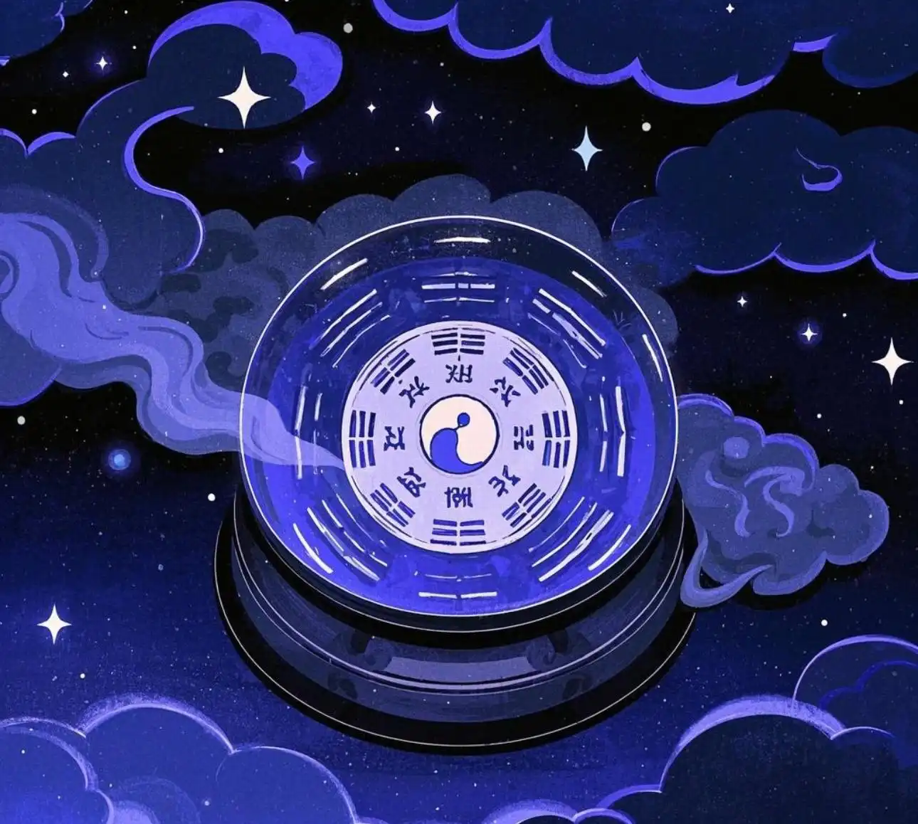 Ba Zi chart with Wood Snake year elements and Feng Shui symbols